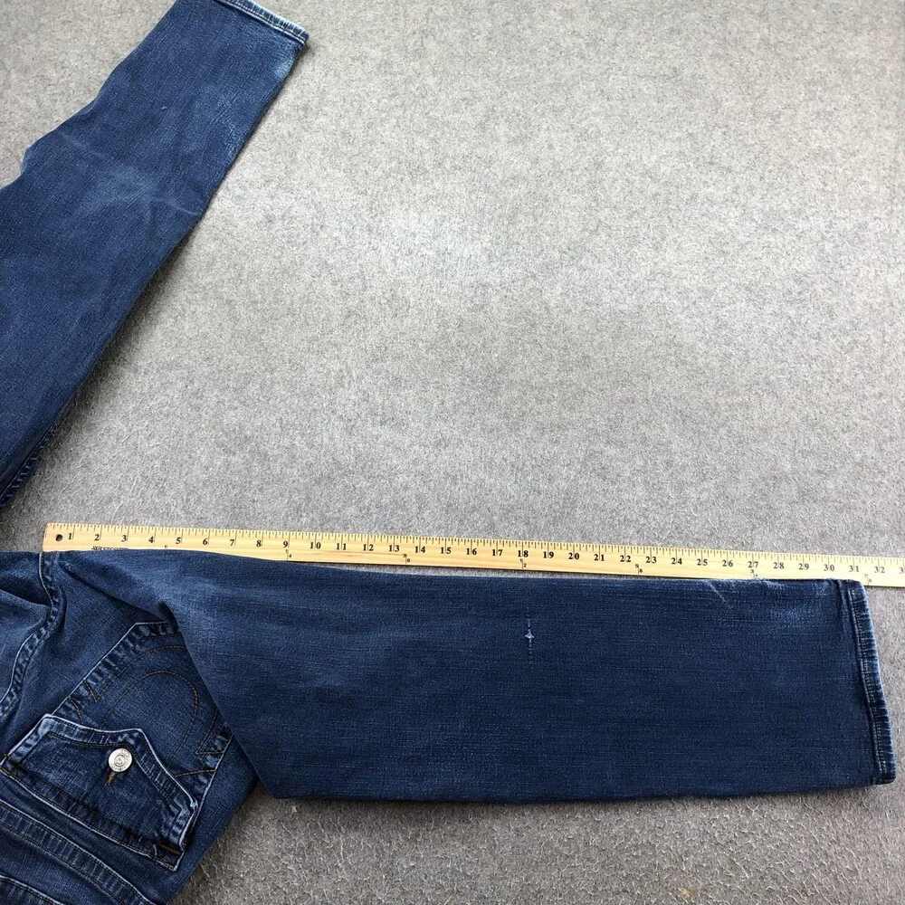 True Religion Ricky Jeans Mens 32x30 Blue Medium Wash Relaxed Straight Denim